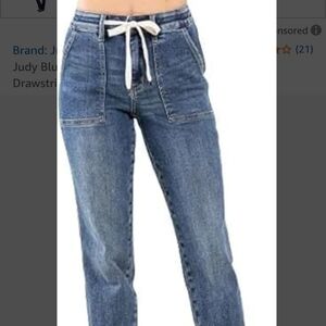 High-Waisted Blue Jeans